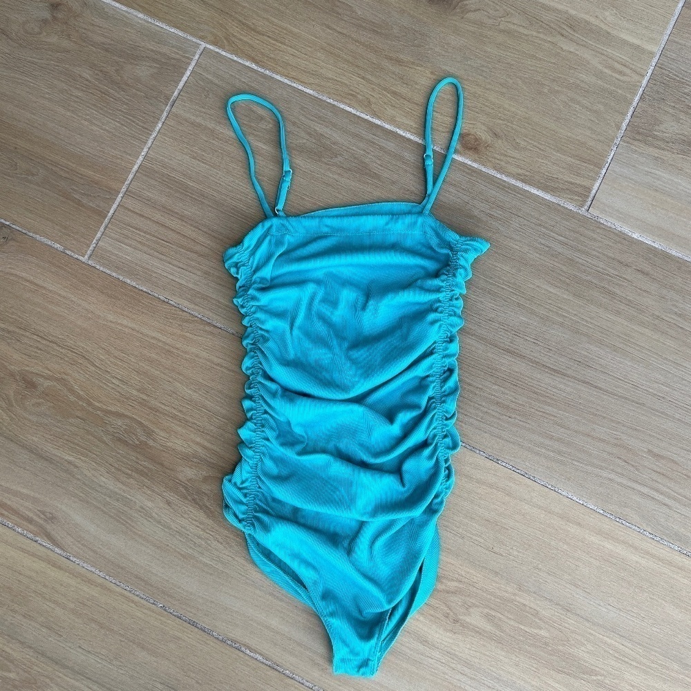 Free People On Your Side Bodysuit Size Small Corsica Coast Blue - Picture 3 of 11